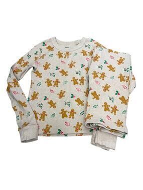 Pact Unisex Jolly Gingerbread One For All Organic 2 piece Pajama Set Size 9